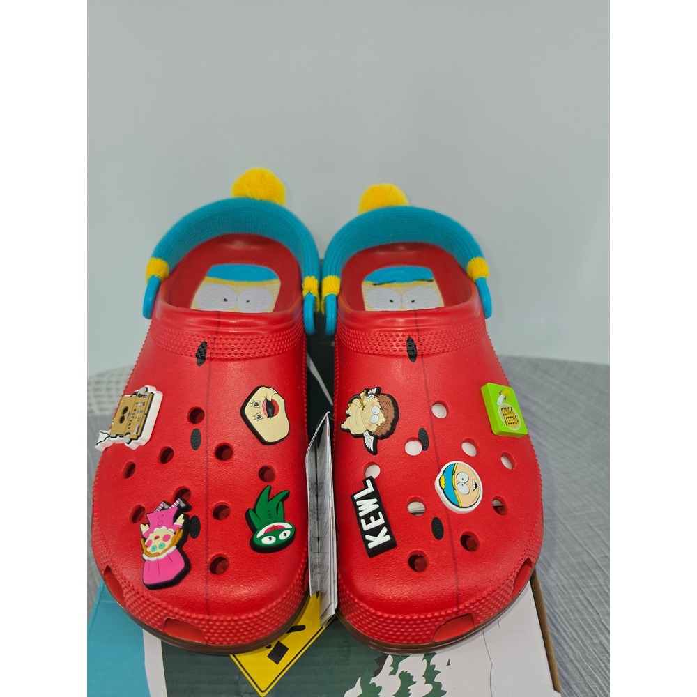 Crocs South Park Eric Cartman Classic Clog Red Blue Yellow Mens 10 Womens 12 NEW